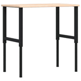 VidaXL rektangulært arbejdsbord 100x60x(71,5-98) cm massiv eg