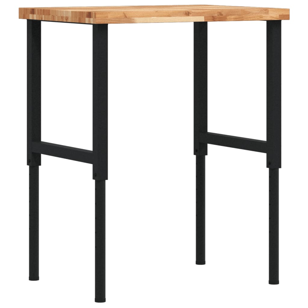 Vidaxx arbejdsbord rektangulært 80x60x (73-99,5) cm massivt akacietræ