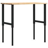 Vidaxl werkbank 100x60x(71,5-98) cm massief eikenhout