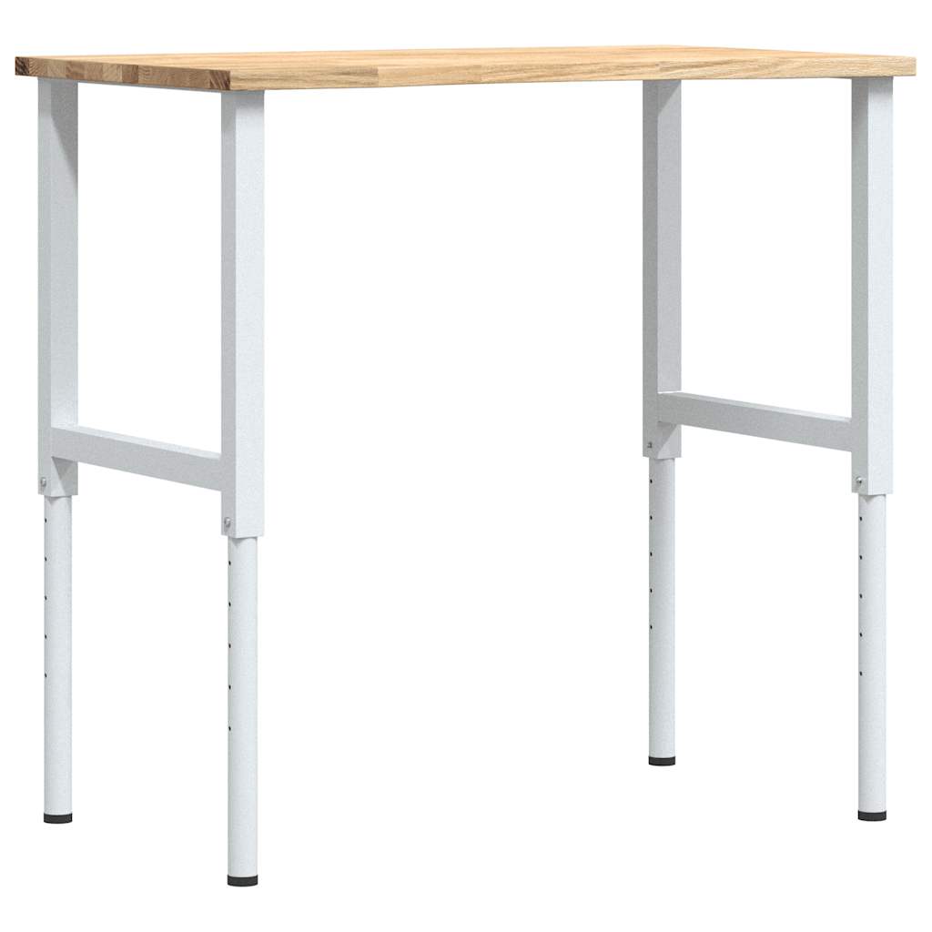 Vidaxl werkbank 100x60x(71,5-98) cm massief eikenhout