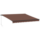 VidaXL Markise manuelt udtrækbart 400x300 cm brun