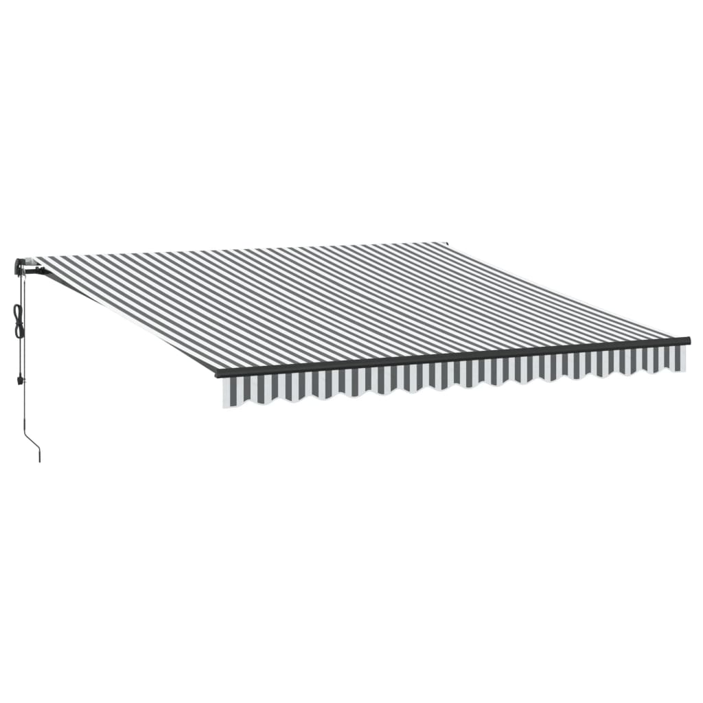 VidaXL Markise automatisk udtrækbar LED 400x300 cm antracit og hvid