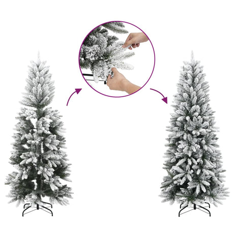 Vidaxx kunstigt juletræ med snesmal 180 cm PVC og PE