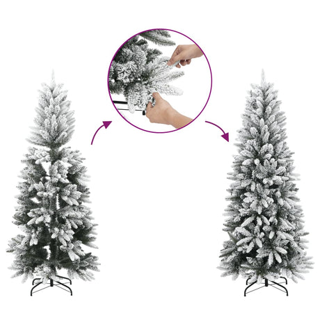 Vidaxx kunstigt juletræ med snesmal 210 cm PVC og PE