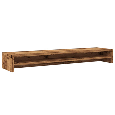 Vidaxxl monitorstativ 100x24x13 cm behandlet træ, gammelt træfarvet