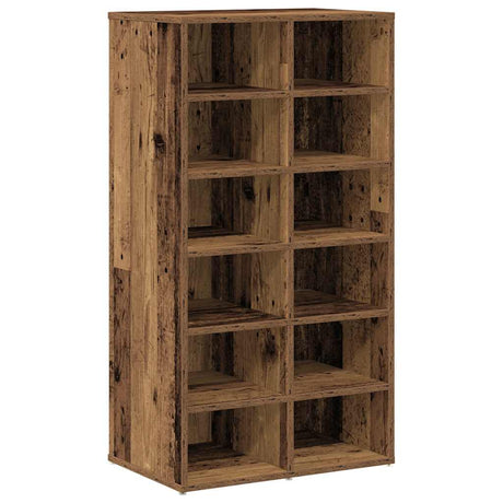 Vidaxx skostativ 54x34x100,5 cm færdigt træ, gammelt træfarvet