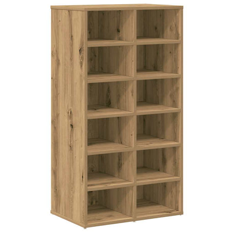 VidaXL skostativ 54x34x100,5 cm udformet træ, håndværksfarvet eg