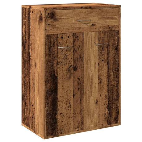 VidaXL skoskab 60x35x84 cm færdigt træ, gammelt træfarvet