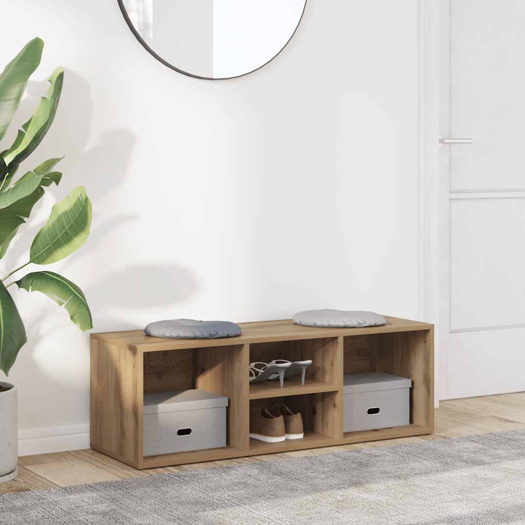 Vidaxx skoopbevaringsbænk 105x35x35 cm udformet træ, håndværksmæssig eg