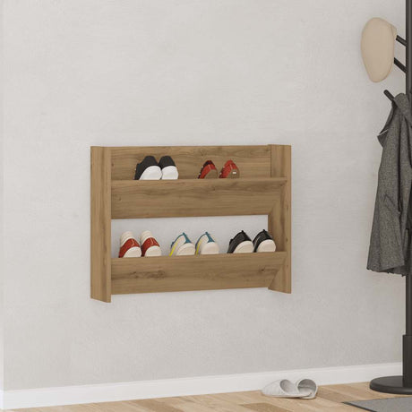 Vidaxx vægskoskab 80x18x60 cm udformet træ, håndværksfarvet eg