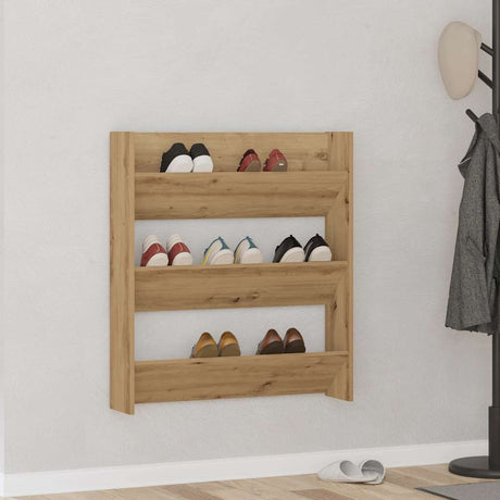 Vidaxx vægskoskab 80x18x90 cm udformet træ, håndværksfarvet eg