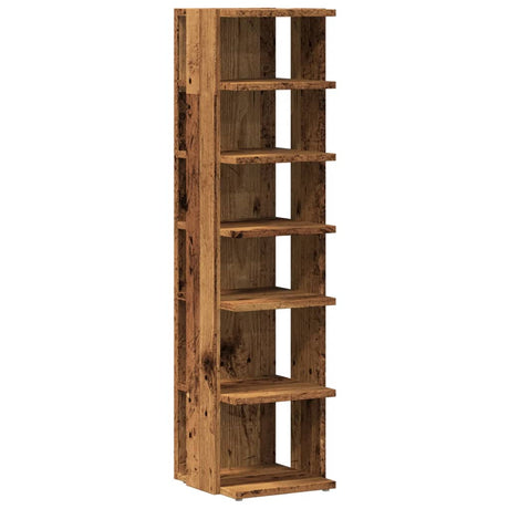 VidaXL skoskab 28x27x102 cm færdigt træ, gammelt træfarvet