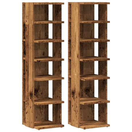 Vidaxx skoskabe 2 stk 28x27x102 cm behandlet træ, gammelt træfarvet
