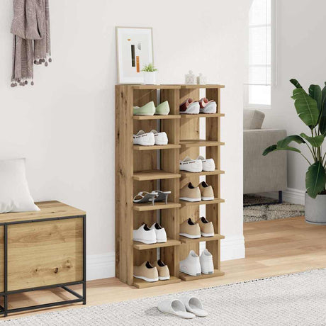 Vidaxx skoskabe 2 stk 28x27x102 cm udformet træ håndværks eg