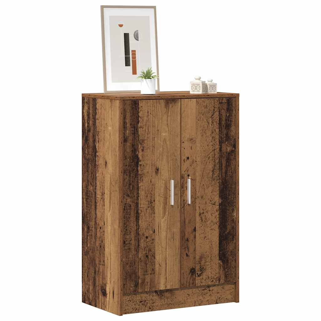 Vidaxx skoskab 60x35x92 cm færdigt træ, gammelt træfarvet