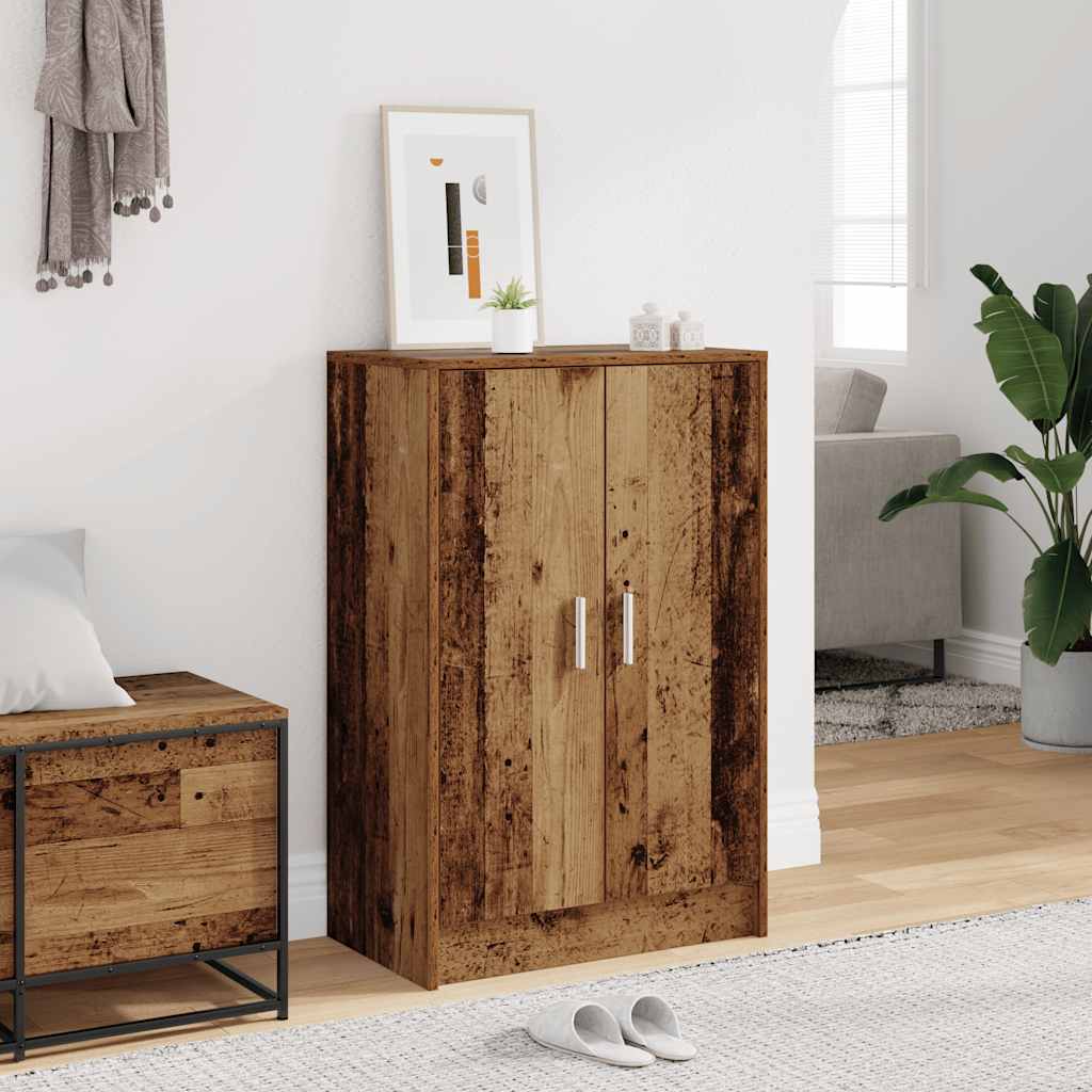 Vidaxx skoskab 60x35x92 cm færdigt træ, gammelt træfarvet