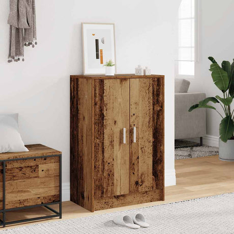 Vidaxx skoskab 60x35x92 cm færdigt træ, gammelt træfarvet