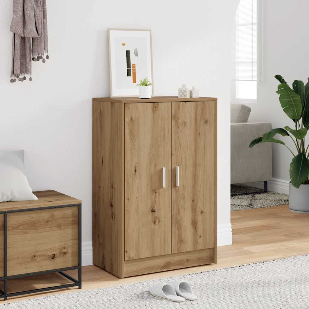 VidaXL skoskab 60x35x92 cm udformet træ, håndværksfarvet eg