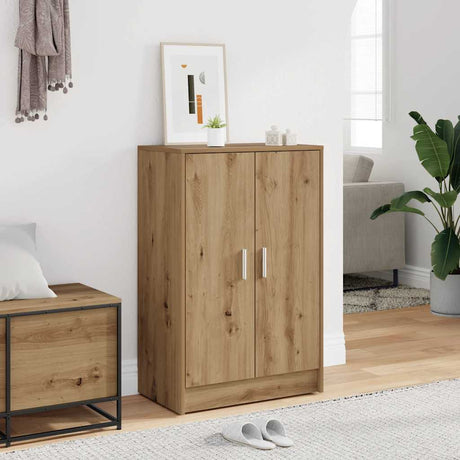 VidaXL skoskab 60x35x92 cm udformet træ, håndværksfarvet eg
