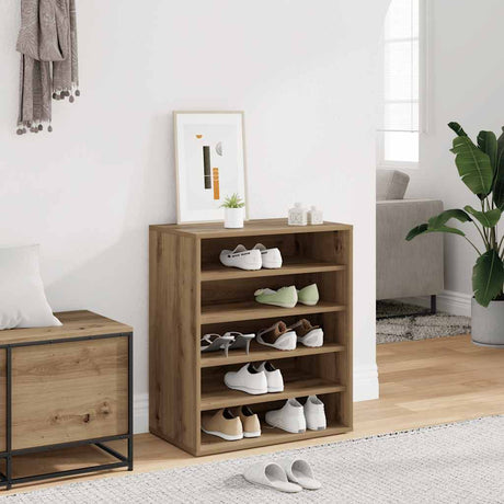 Vidaxx skoskab 60x35x70 cm udformet træ, håndværksfarvet eg
