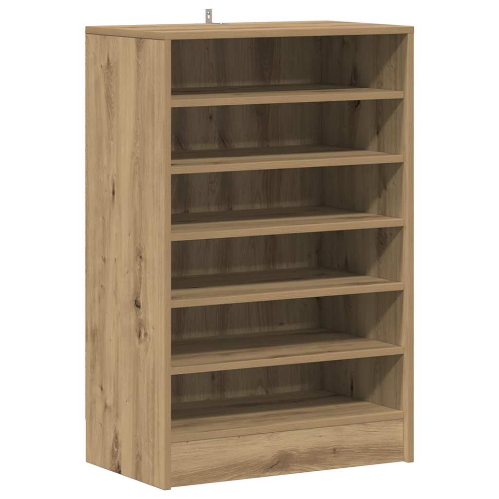 VidaXL skoskab 60x35x92 cm udformet træ, håndværksfarvet eg