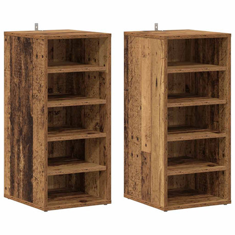 Vidaxx skoskabe 2 stk 32x35x70 cm behandlet træ, gammelt træfarvet