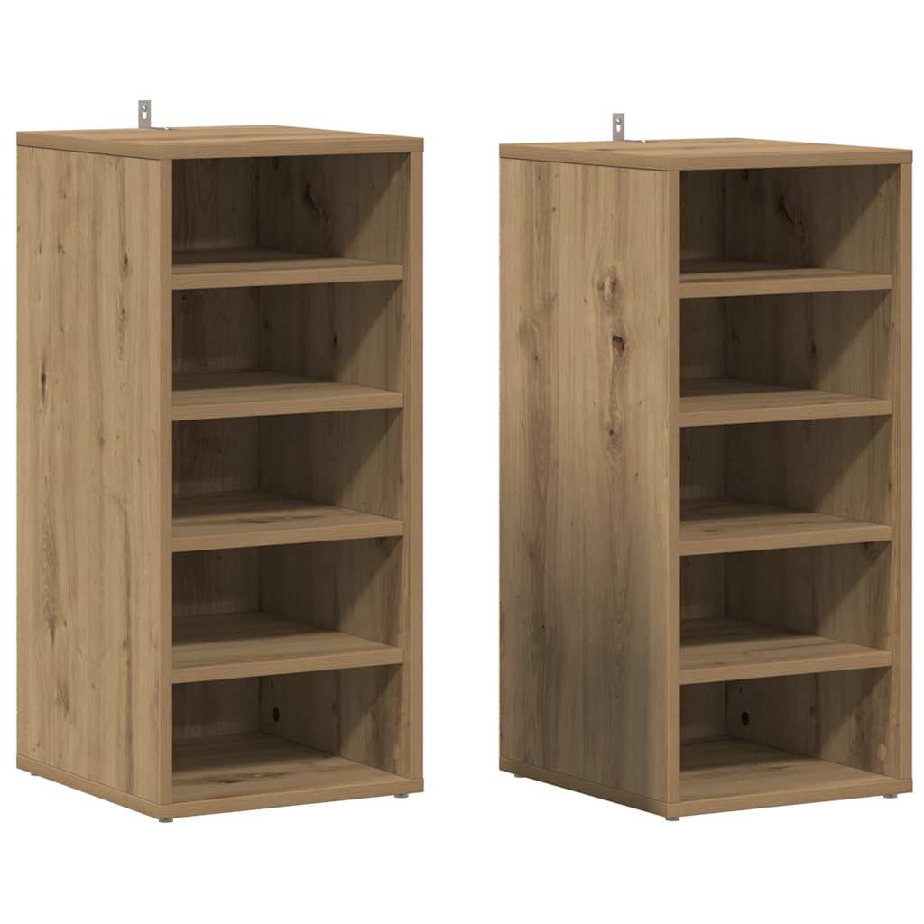 Vidaxx skoskabe 2 stk 32x35x70 cm udført i håndværkstræ i eg