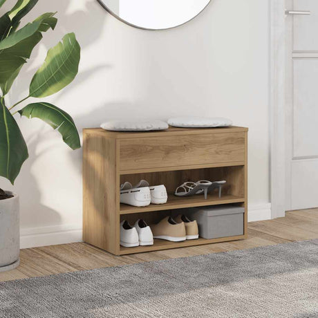 VidaXL skobænk 60x30x45 cm udformet træ, håndværksfarvet eg