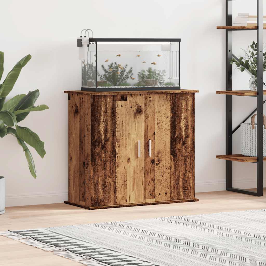 Vidaxx akvariestand 81x36x73 cm forarbejdet træ, gammelt træfarvet