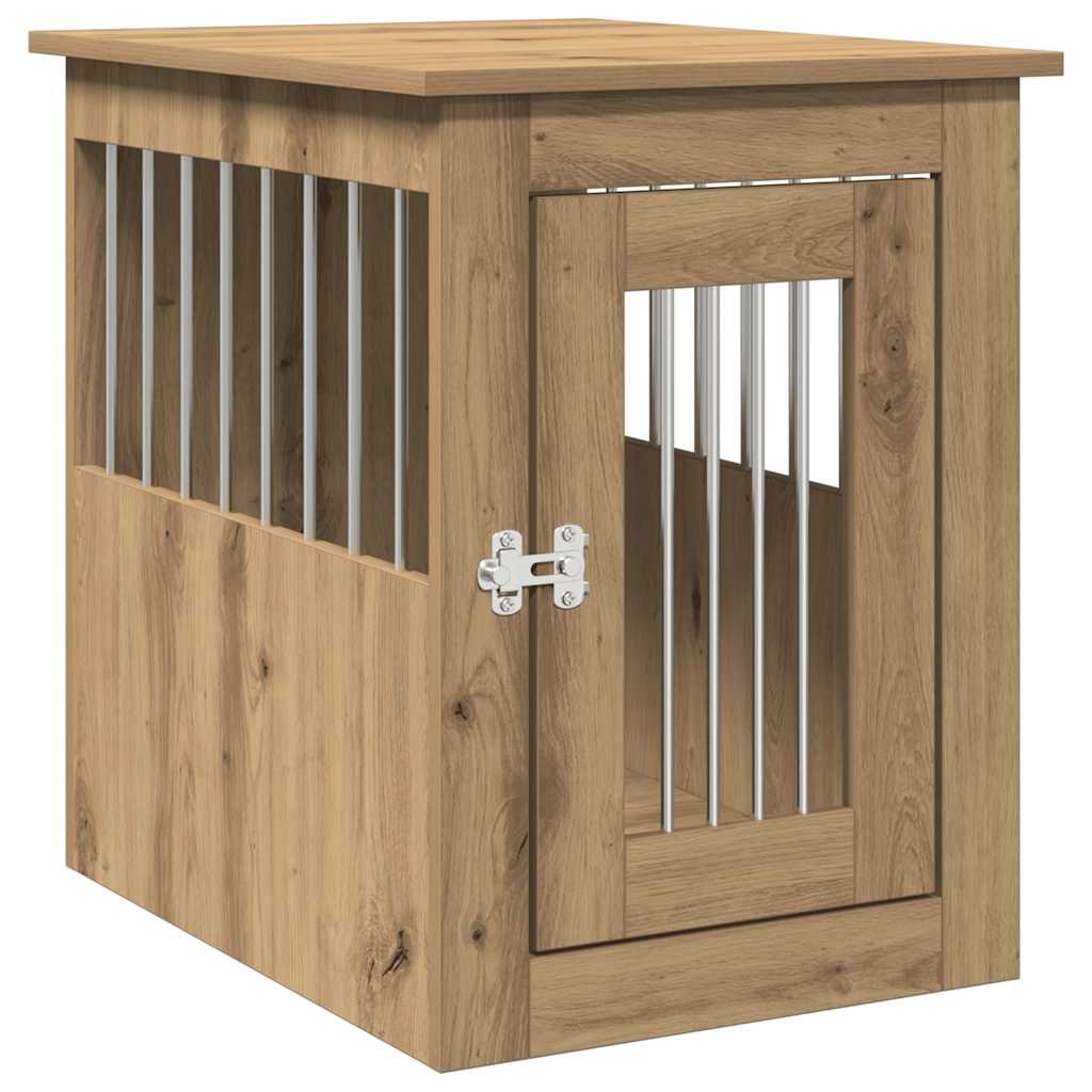 Vidaxxl hundekasse 45x62x59 cm udformet træ, håndværksfarvet eg