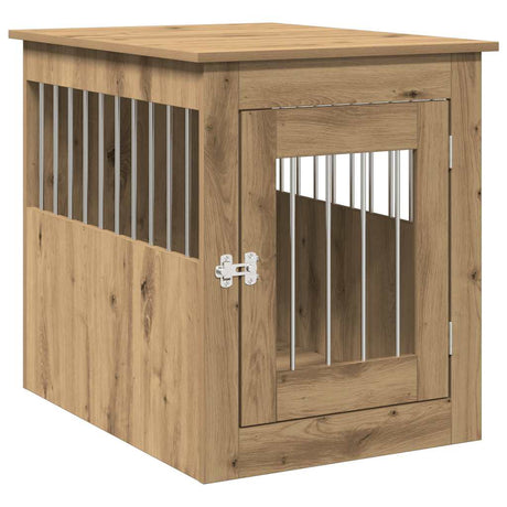 Vidaxxl hundekasse 55x75x65 cm udformet træ, håndværksfarvet eg