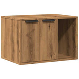 Vidaxl kattenbakkast 60x40x40 cm bewerkt hout artisanaal eikenkleurig