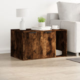 Vidaxl kattenbakkast 80x50x45 cm bewerkt hout gerookt eikenkleurig