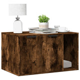 Vidaxl kattenbakkast 80x50x45 cm bewerkt hout gerookt eikenkleurig