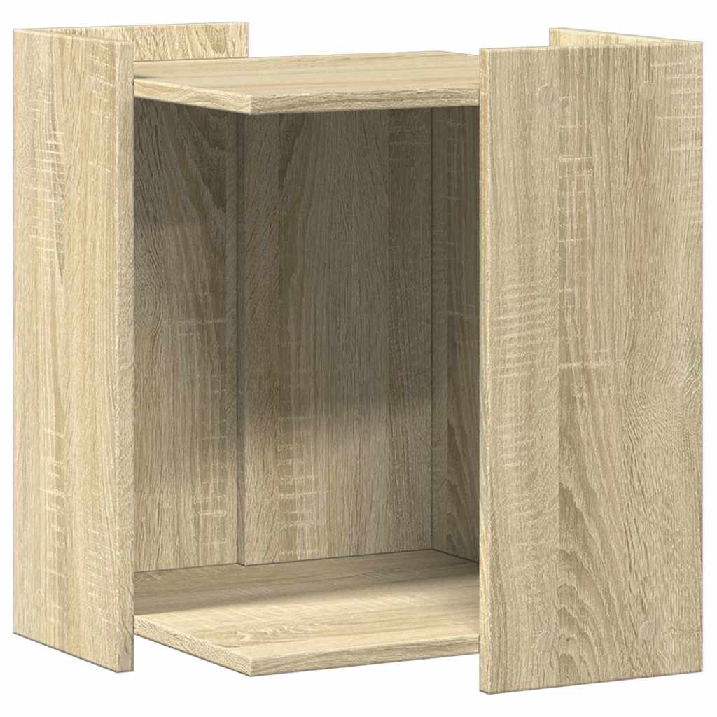 Vidaxxl kattebakke 42x42x51 cm færdigt træ sonoma eg farvet