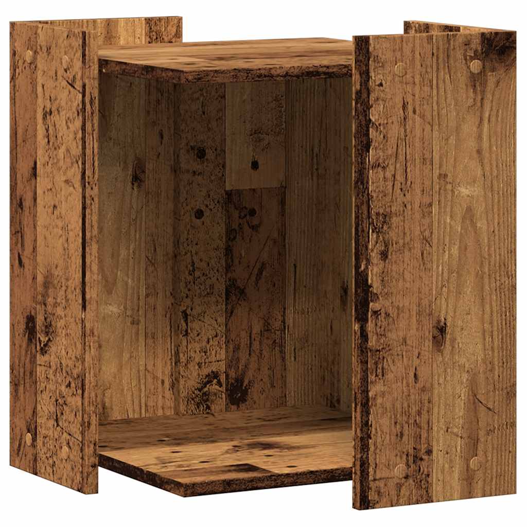 Vidaxxl kattebakke 42x42x51 cm færdigt træ, gammel træfarvet