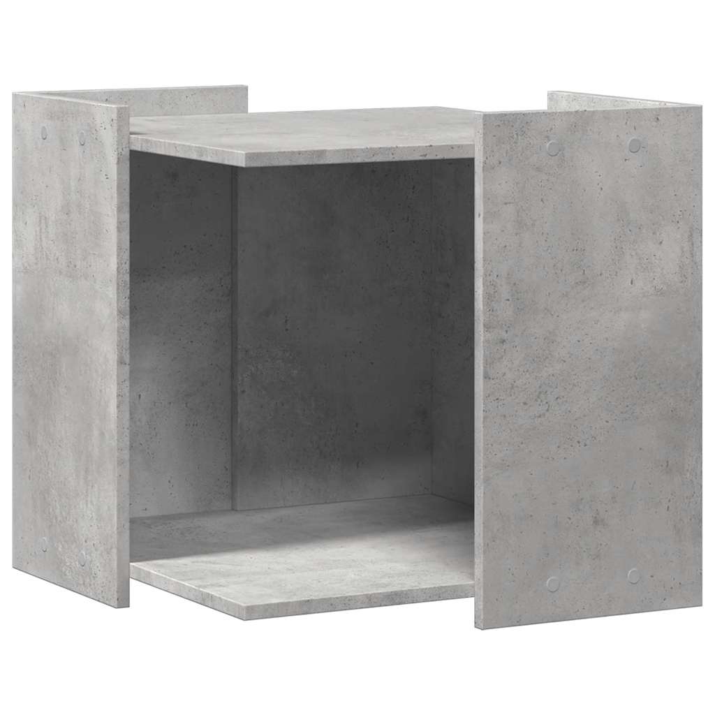 Vidaxxl kattegrus skab 53x53x51 cm konstrueret træ betongrå