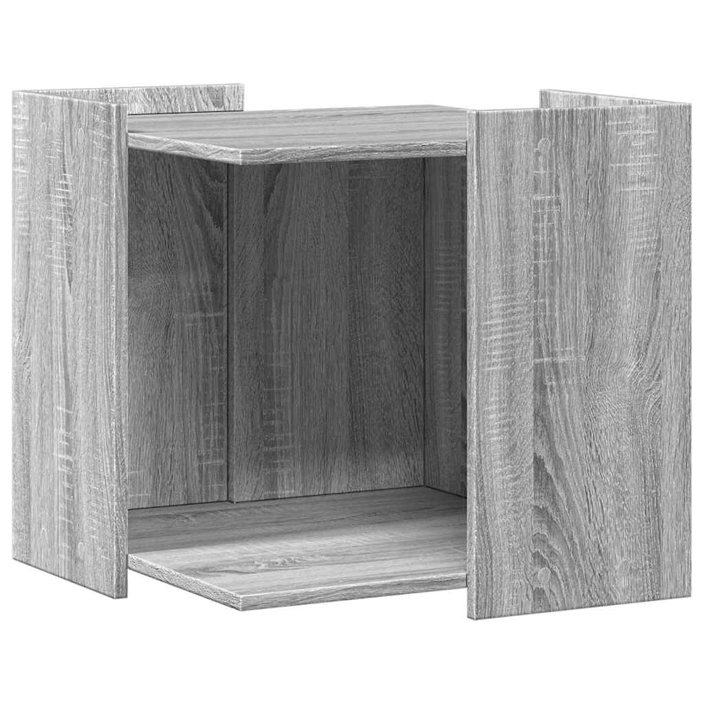 Vidaxxl kattegrus skab 53x53x51 cm konstrueret træ grå sonoma eg farve