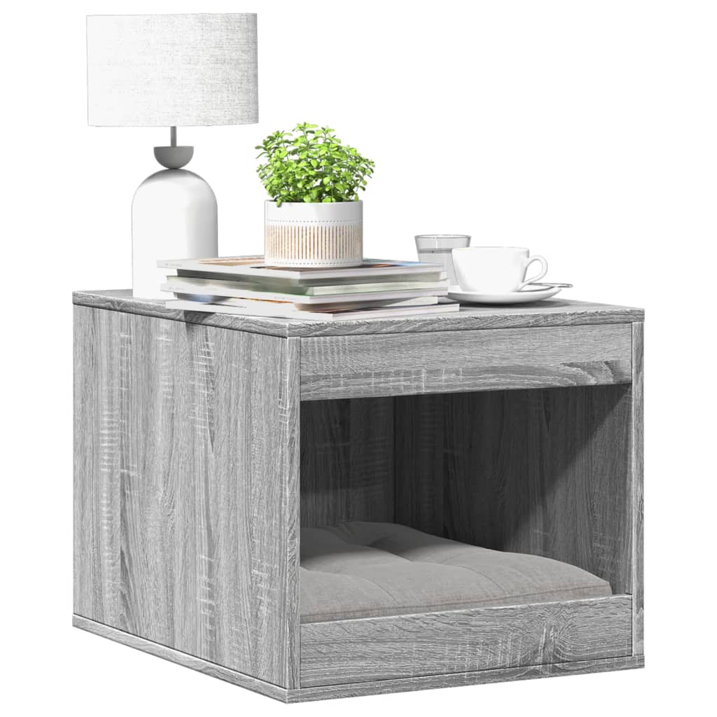 Vidaxxl kattegrus skab 47x59x42 cm konstrueret træ grå sonoma eg farve