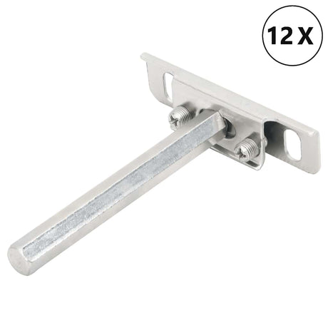 Vidaxx flydende hyldebeslag 12 stk usynlige ø12x100 mm kulstofstål