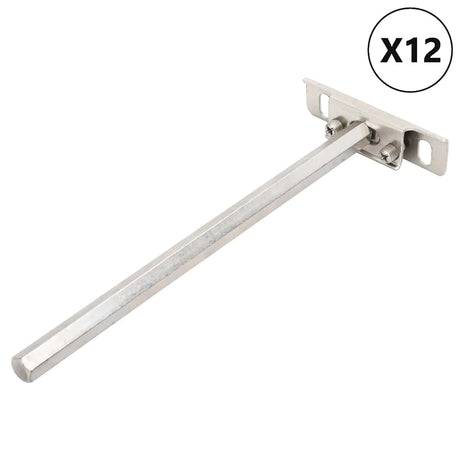 Vidaxx flydende hyldebeslag 12 stk usynlige ø12x200 mm kulstofstål