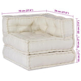 Vidaxl modulair bank 2 pcs crème 140 x 70 x 56 cm stof