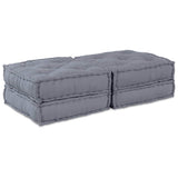 Vidaxl modulair bank 2 pcs grijs 140 x 70 x 36 cm stof
