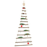 Vidaxl hangende kerstboom met topster 86x180 cm natuurlijke tak
