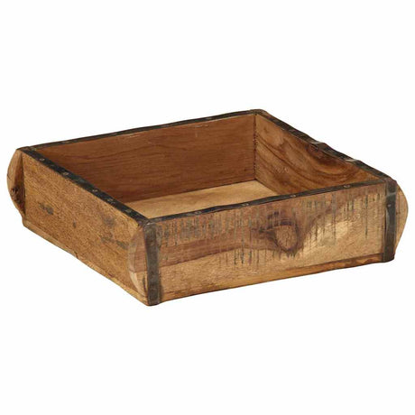 Vidaxl dienblad 4 pcs bruin 29 x 31 x 10 cm massief gerecycled hout
