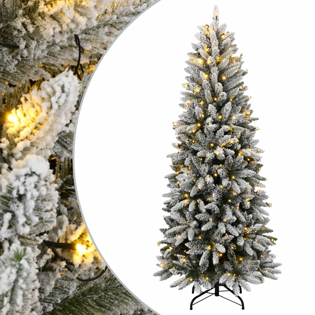 Vidaxx kunstigt juletræ med 300 lysdioder og sne 180 cm