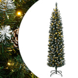 VidaXL Kunstigt juletræ smalt med 300 lysdioder 240 cm
