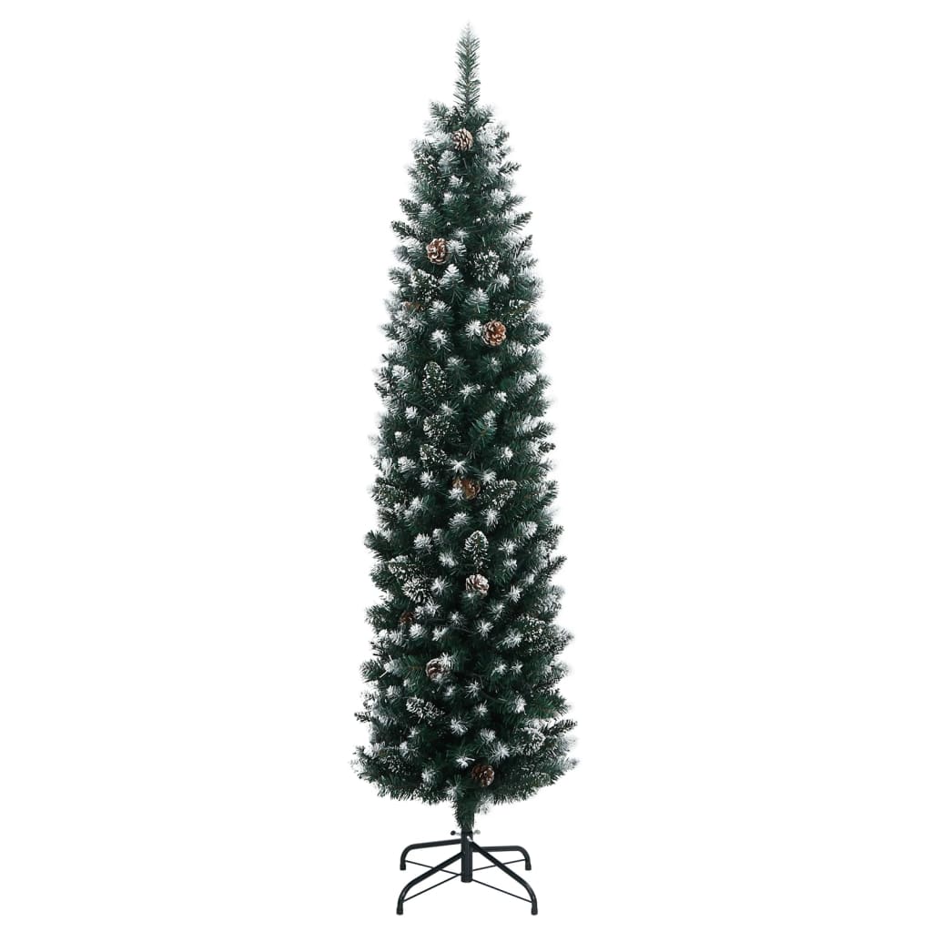 VidaXL Kunstigt juletræ smalt med 300 lysdioder 240 cm