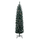 VidaXL Kunstigt juletræ smalt med 300 lysdioder 240 cm