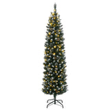 VidaXL Kunstigt juletræ smalt med 300 lysdioder 240 cm